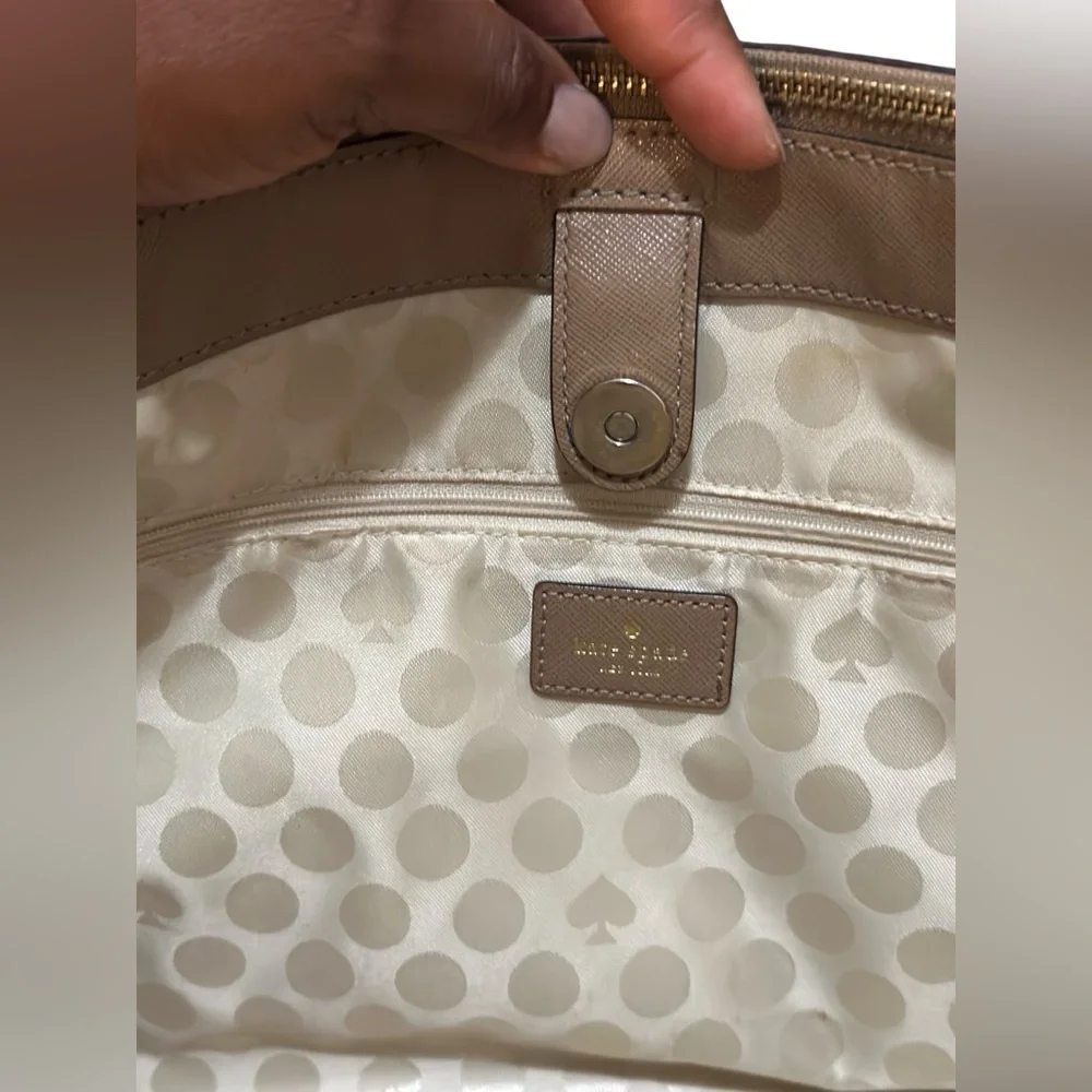 kate spade Tan large Satchel With Top Handle